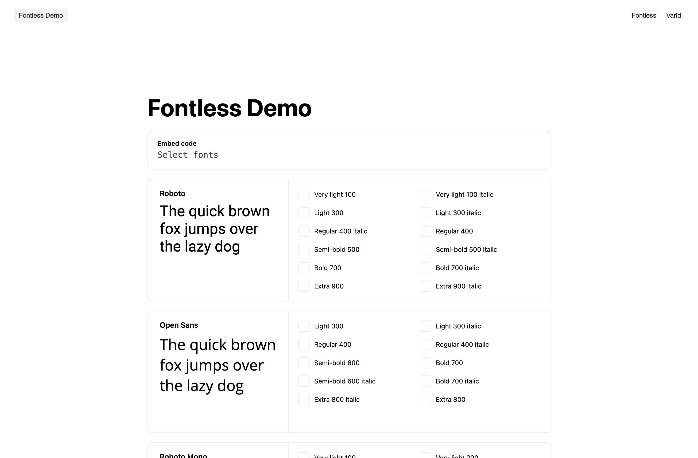 Fontless showcase image